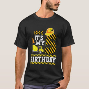 Kids 5 Years Old Boy It's My 5th Birthday Construc T-Shirt