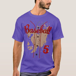 Kids 5th Birthday Baseball 5 Years Old 5 Baseball  T-Shirt