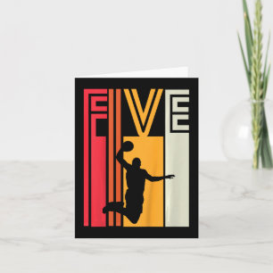 Kids 5th Birthday Basketball Lover Gift 5 Years Ol Card