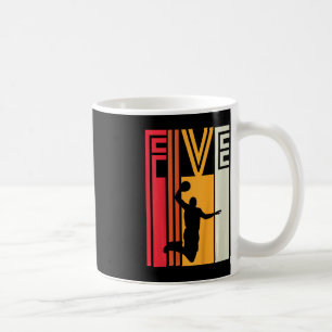 Kids 5th Birthday Basketball Lover Gift 5 Years Ol Coffee Mug