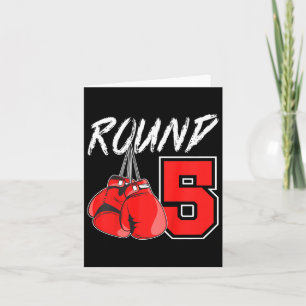 Kids 5th Birthday Boxing Boy 5 Year Old Boxer Bday Card
