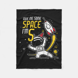Kids 5th Birthday Boy 5 Years Old Give Me Some Spa Fleece Blanket