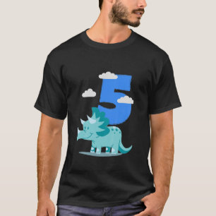 Kids 5Th Birthday Boy Dino 5 Years Birthday T-Shirt