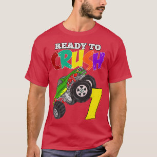 Kids 5th Birthday Boys Monster Truck 5 Year Old Ra T-Shirt