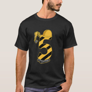 Kids 5Th Birthday Digger - 5 Years Old Excavator T-Shirt