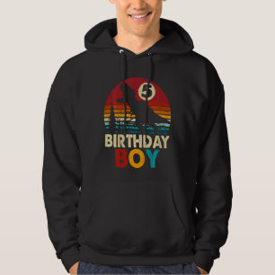 Kids 5th Birthday Dinosaur Rex 5 Year Old Boys Bir Hoodie