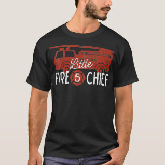 Kids 5th Birthday Firetruck Boys 5 Year Old T-Shirt