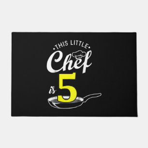 Kids 5th birthday gift Cook 5 year old Doormat