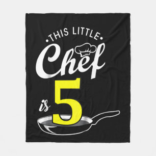 Kids 5th birthday gift   Cook 5 year old Fleece Blanket