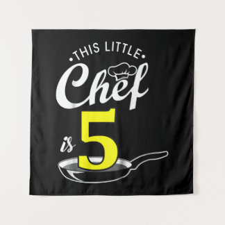Kids 5th birthday gift | Cook 5 year old Tapestry