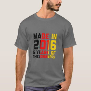 Kids 5Th Birthday Gift German Boy Girl Age 5 Year T-Shirt