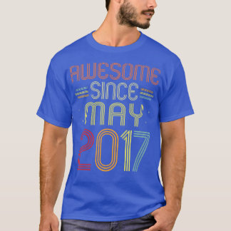 Kids 5th Birthday Gifts Awesome Since May 2017 5 Y T-Shirt