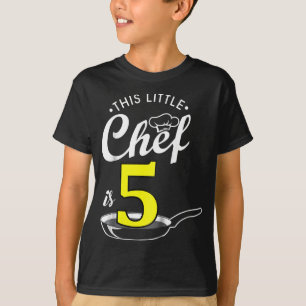 kids 5th birthday girls chef kids T-shirt