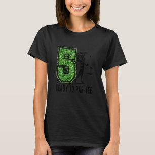 Kids 5th Birthday Golfer Boy Five Year Old Golf Pl T-Shirt