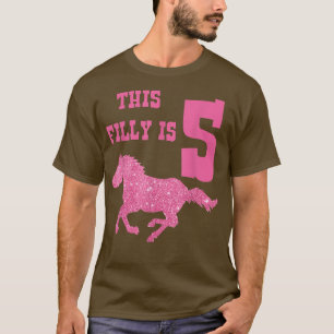 Kids 5th Birthday Horse - Party for 5 Year Old Gi T-Shirt