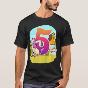 Kids 5th Birthday Horseback Riding Horse themed Fi T-Shirt