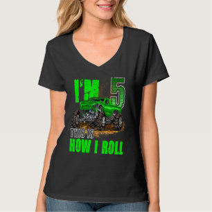 Kids 5th Birthday Monster Truck For Boys & Girls 5 T-Shirt
