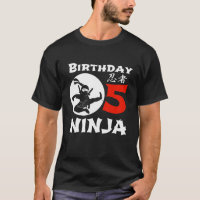 Kids 5Th Birthday Ninja Boys Five Year Old Gift