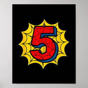 Kids 5th Birthday Sder Theme Party 5 Year Old Boys Poster