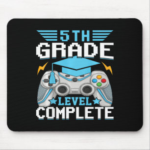 Kids 5th Grade Level Complete Gamer Class Of 2024 Mouse Pad