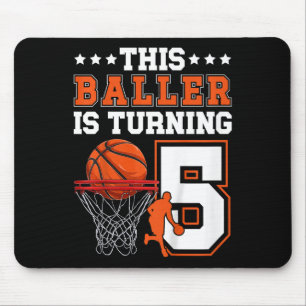 Kids 5th Sketll Birthday 5 Year Old Sketll Player Mouse Pad