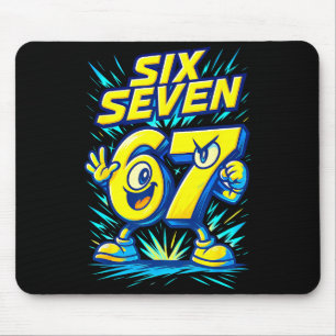 Kids 67 Six Seven Italian Brainrot 6 7 Funny Meme  Mouse Pad