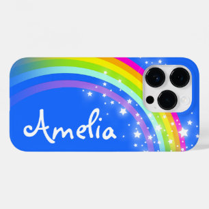 Kids 6 letter name rainbow blue ipod case