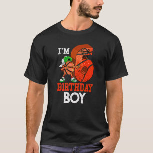 Kids 6 Year Old Basketball Dabbing 6th Birthday Bo T-Shirt