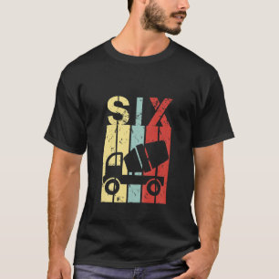 Kids 6 Year Old Construction Truck Birthday 6Th Bi T-Shirt