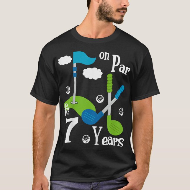 Kids 6 Year Old Golf Birthday Party Gift for Boy G T-Shirt (Front)