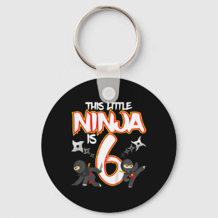 Kids 6 Year Old Ninja Birthday Party Martial Arts Key Ring