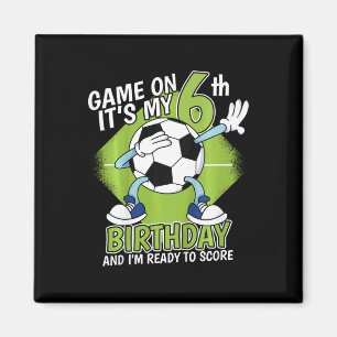 Kids 6 Year Old Soccer Player Boy Birthday 6th Bda Magnet