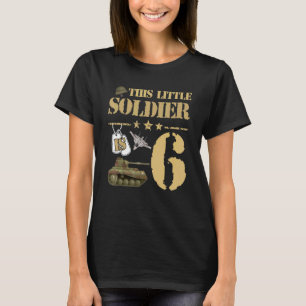 Kids 6 Year Old Soldier 6th Birthday Military Boys T-Shirt