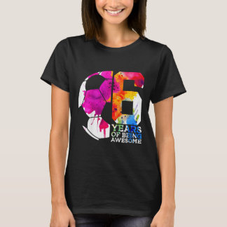 Kids 6 Years Of Being Awesome Soccer 6th Birthday T-Shirt