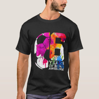 Kids 6 Years Of Being Awesome Soccer 6th Birthday T-Shirt
