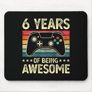 Kids 6 Years Old Awesome Video Game 6th Birthday B Mouse Pad