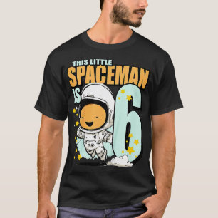 Kids 6 Years Old Birthday Boy Astronaut 6th Birthd T-Shirt