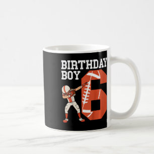 Kids 6 Years Old Boy Football Player 6th Football Coffee Mug