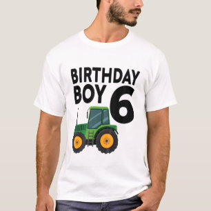 Kids 6Nd Birthday Farm Tractor Six 6 Year Old Part T-Shirt