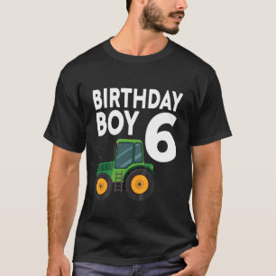 Kids 6Nd Birthday Farm Tractor Six 6 Year Old Part T-Shirt