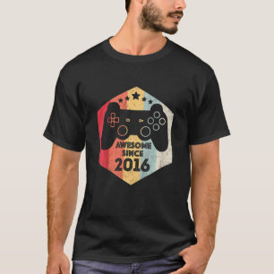 Kids 6th Birthday 6 Year Old Boy Video Gamer Aweso T-Shirt