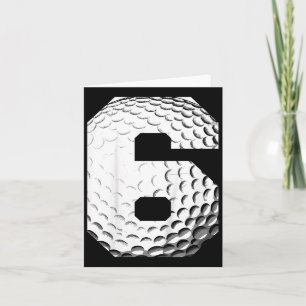 Kids 6th Birthday Boy Golf Player Golf 6 Years Old Card