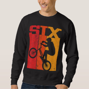 Kids 6th Birthday Boys 6 Year Old Six Bmx Bike Rac Sweatshirt