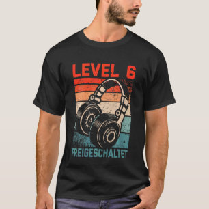 Kids 6th Birthday Boys Video Gamer Level 6 Unlocke T-Shirt