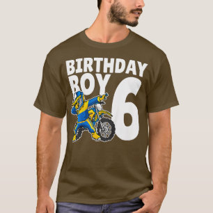 Kids 6th Birthday Dabbing Motocross Bike Boy 6 Ye T-Shirt