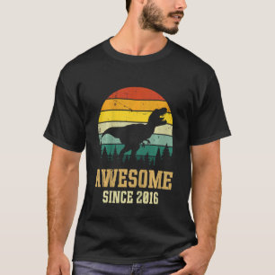 Kids 6th Birthday Dinosaur 6 Year Old Awesome Sinc T-Shirt