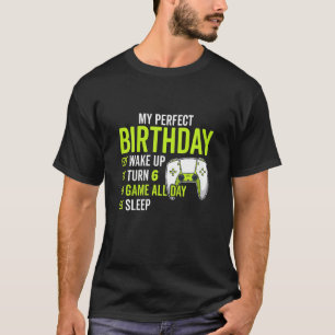 Kids 6th Birthday  For Boys 6 Years Old  Video Gam T-Shirt