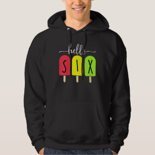Kids 6th Birthday Outfit Boy Summer Ice Cream Bor Hoodie