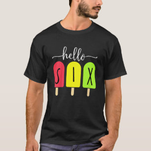 Kids 6th Birthday Outfit Boy Summer Ice Cream Bor T-Shirt