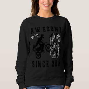 Kids 6th Birthday Party Motocross Dirt Bike Boy Bo Sweatshirt